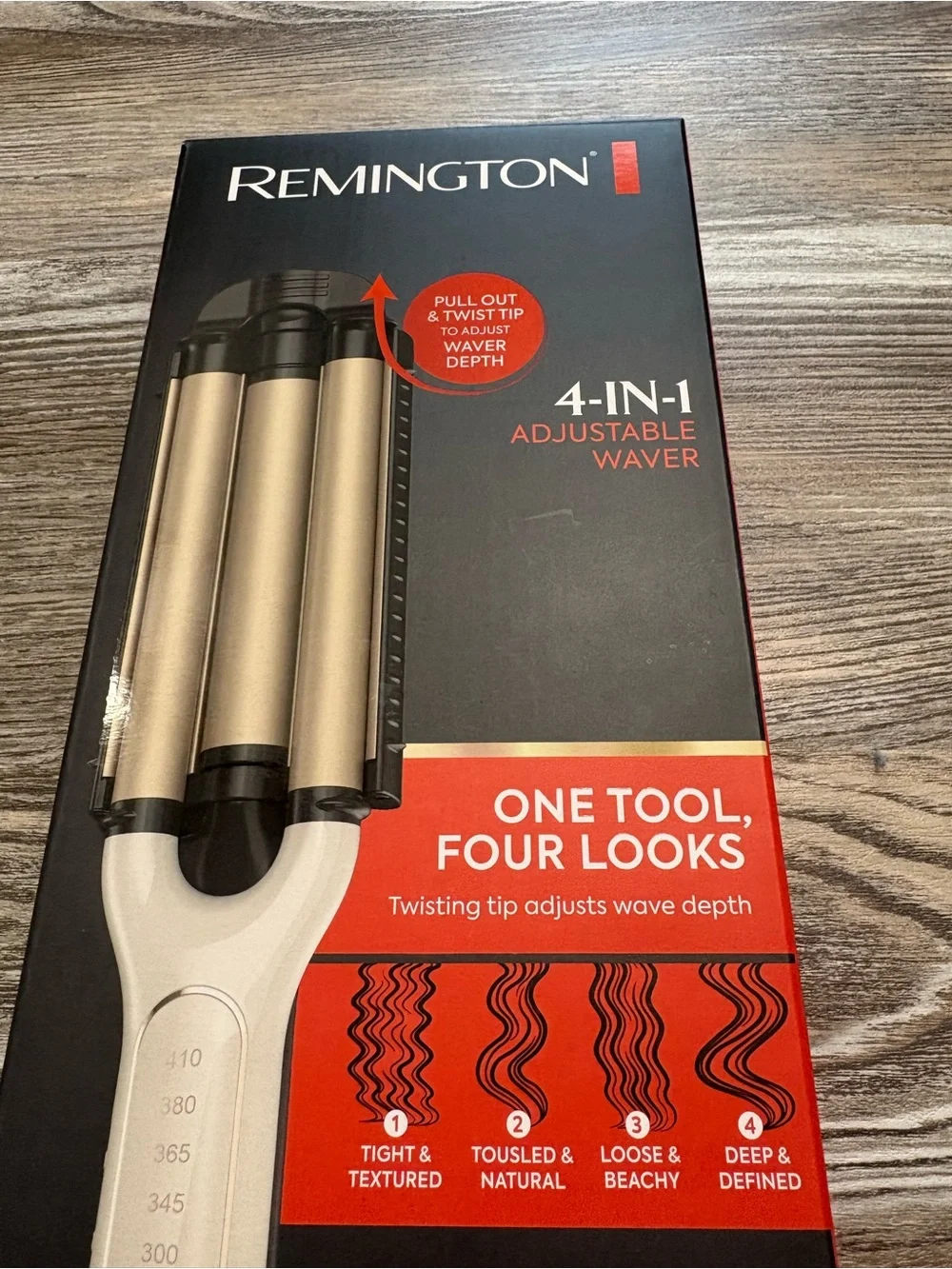 Remington 4 In 1 Adjustable Waver Curling Iron NIB